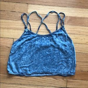 Jean crop top
